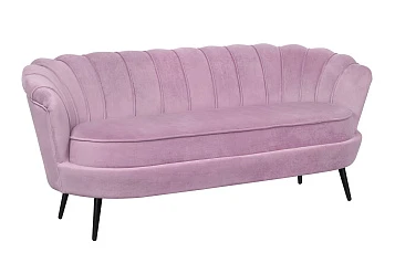 заказать Диван ракушка Pearl Triple Pink на черных ножках