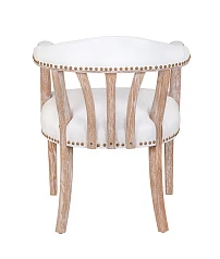 Мягкий стул с подлокотниками Tanner White Leather в интерьере