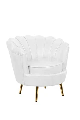 купить стильное Низкое кресло ракушка Pearl White в интернет-магазине