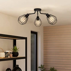 красивые 31531 Люстра TARBES, 3x60W(E27), сталь, черный на заказ