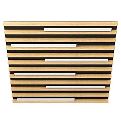 купить 390427 Настенно-потолочный светильник MARREIRA, 6x8,5W(LED), 6300lm, L575, B575, H60, сталь, черн/дерево