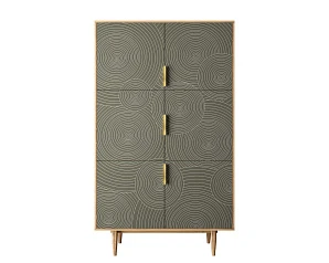 красивый Большой комод с шестью дверками "Line" R20/browngrey в интернет-магазине