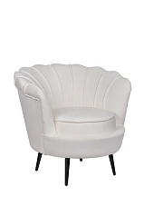 заказать Кресло ракушка Pearl Beige на черных ножках
