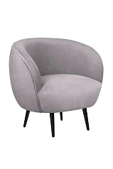 фото Мягкое кресло Benee Grey на черных ножках в интерьере