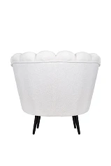 заказать Низкое кресло ракушка Pearl цвет белый на черных ножках