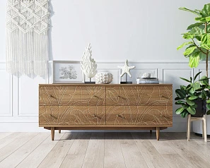 красивый Комод "Boho" 4 ящика джангл арт BH09