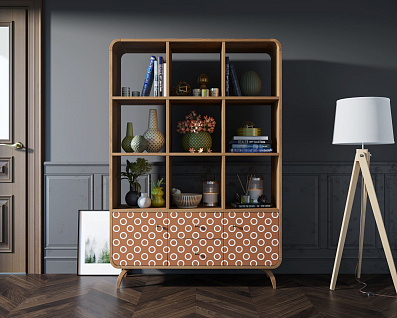 Стеллаж "Ellipse" принт 3 арт EL13/print_3